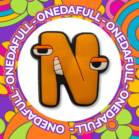 Super Cute Letter N - Alphabet Charm To Fit Crocs/Clogs - Funny - Letters