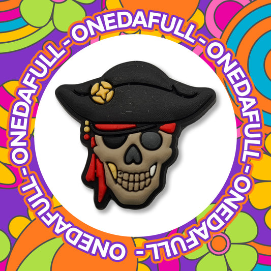 3D Pirate Captain Skull Charm for Crocs/Clogs
