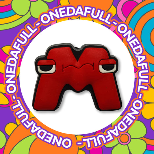 Super Cute Letter M - Alphabet Charm To Fit Crocs/Clogs - Funny - Letters