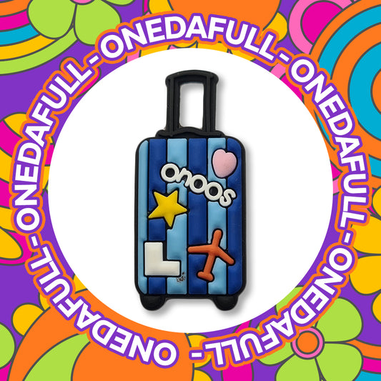 Holiday Suitcase Croc Charm: Travel Clog Decoration