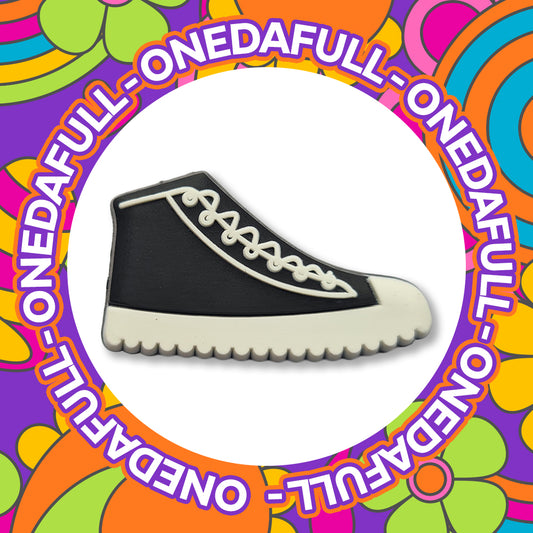 Black Sneaker Trainer Croc Charm - Fashion Clog Accessory