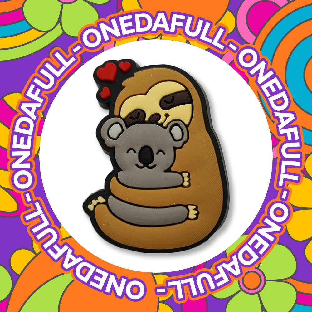 Super Cute Chunky Sloth Hugging Koala Bear Love Charm To Fit Crocs/Clogs - Animal Australia