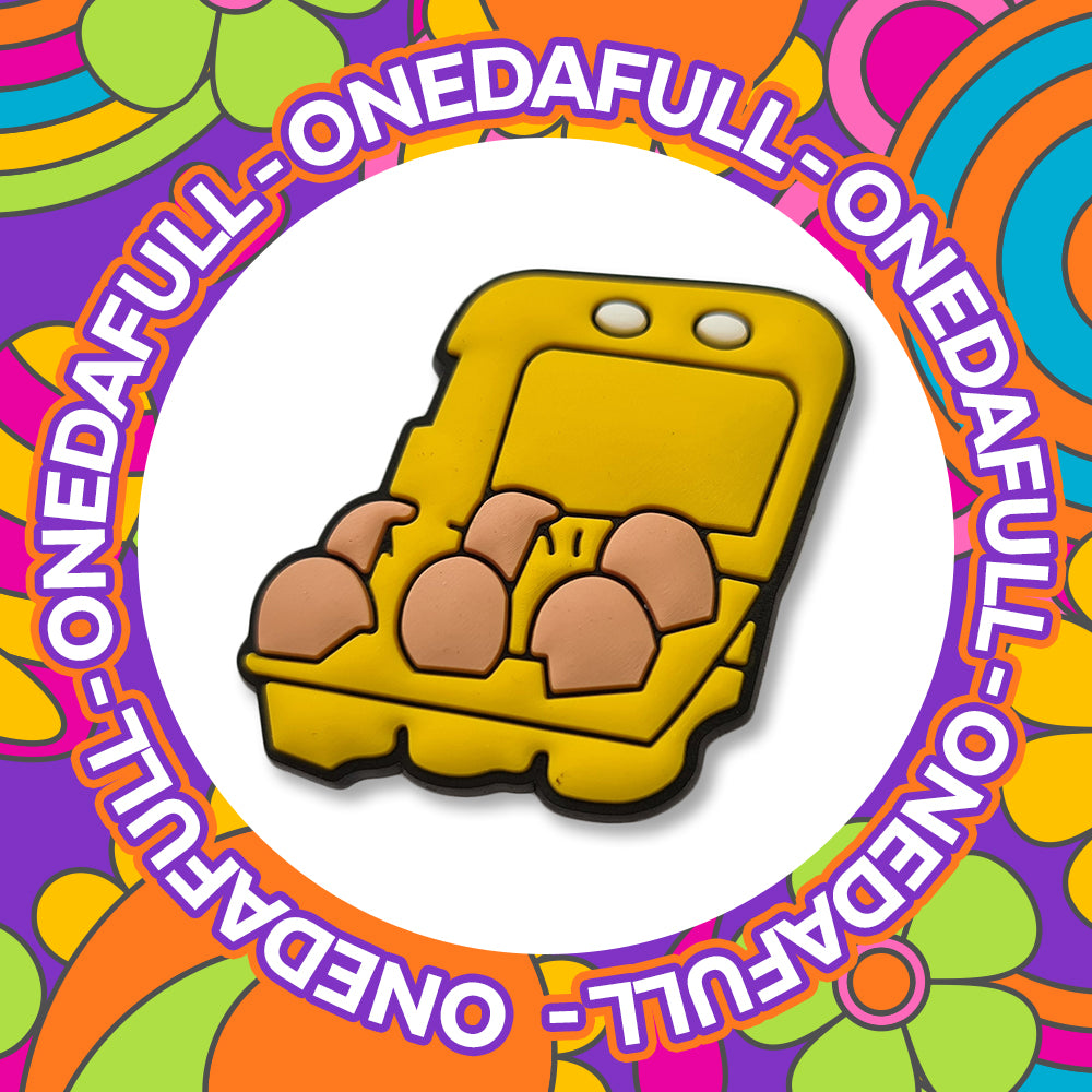 Super Cute Box Of Chicken Eggs Charm To Fit Crocs/Clogs - Food - Farm - Animal