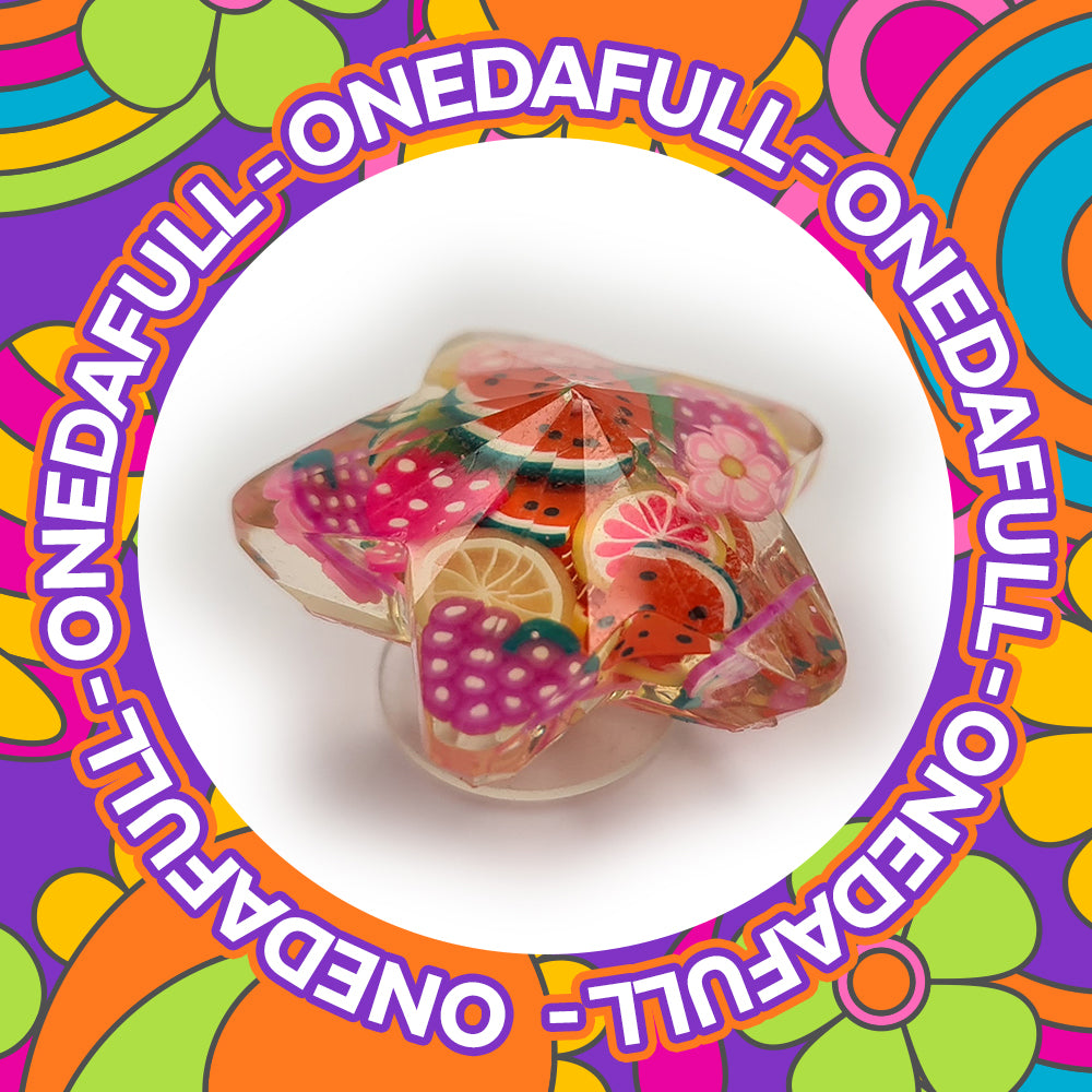 Beautiful Luxury 3d Resin Fruit Filled Star Charm To Fit Crocs/Clogs