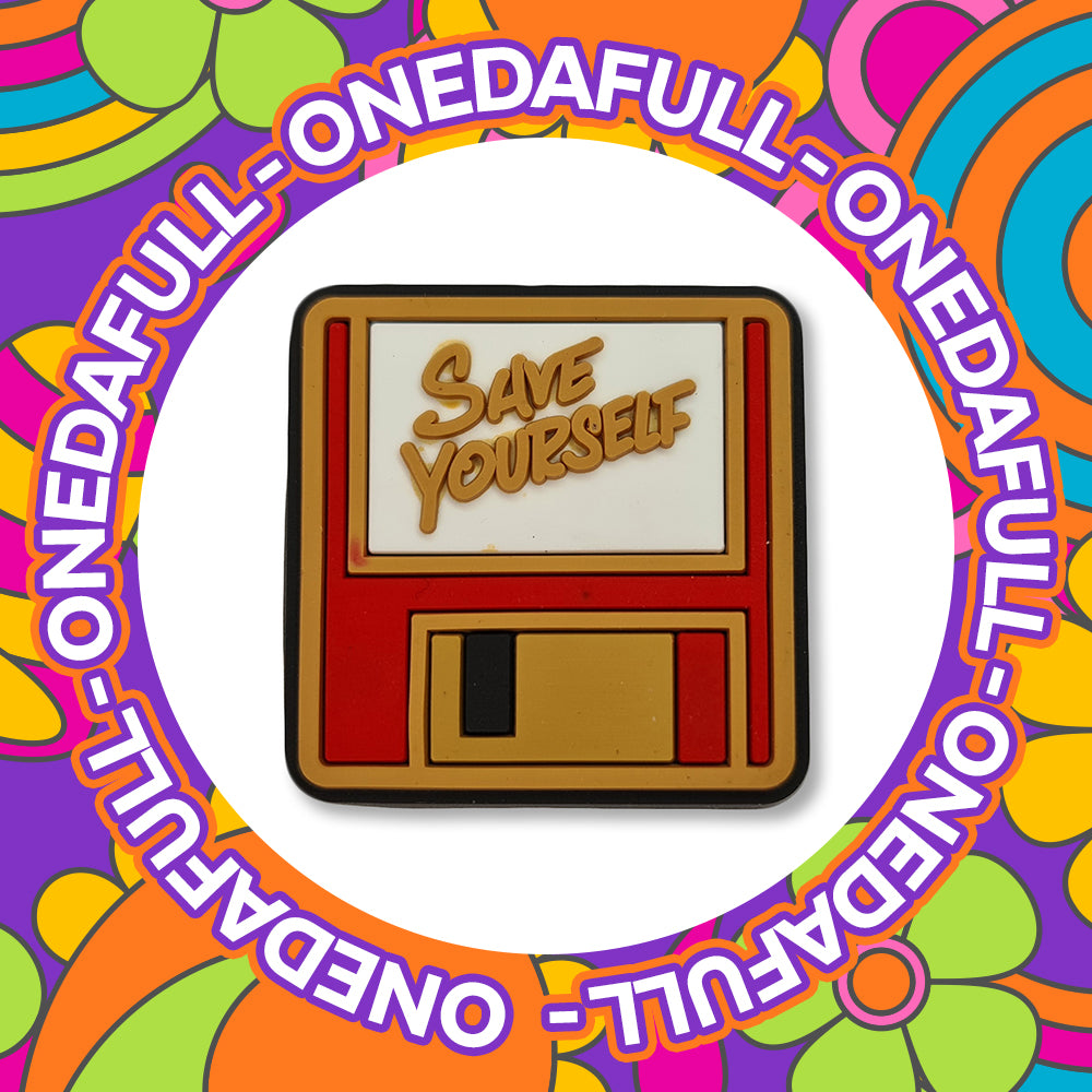 Super Cute Save Yourself Retro Floppy Disk Charm To Fit Crocs/Clogs - Computing
