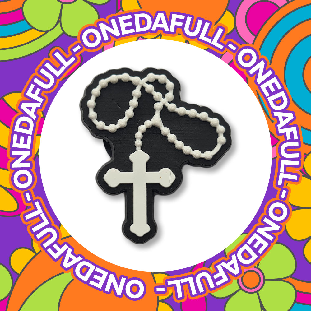 Rosary Beads Croc Charm: Christianity