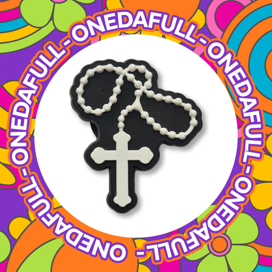 Rosary Beads Croc Charm: Christianity