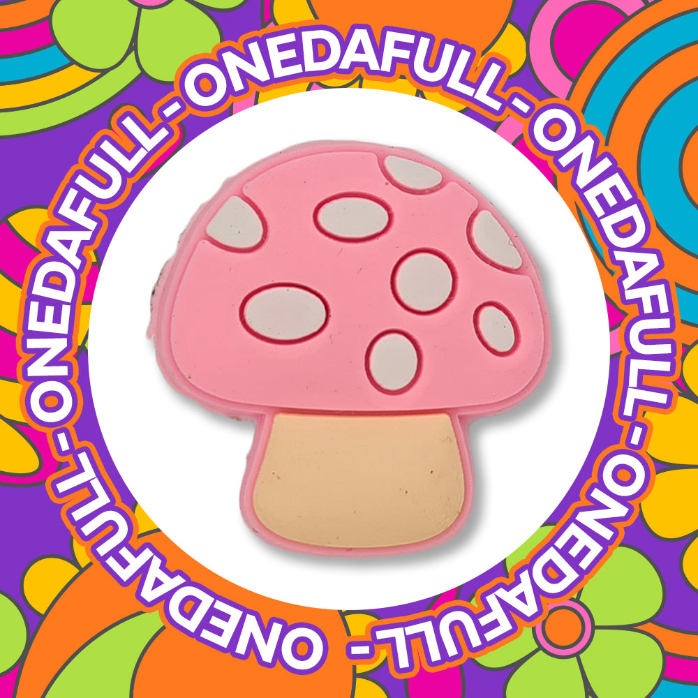 Cute Pink Toadstool Mushroom Clog Charm To Fit Crocs