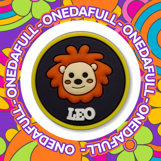 3D Leo Croc Charm: Star Sign Clog Decoration