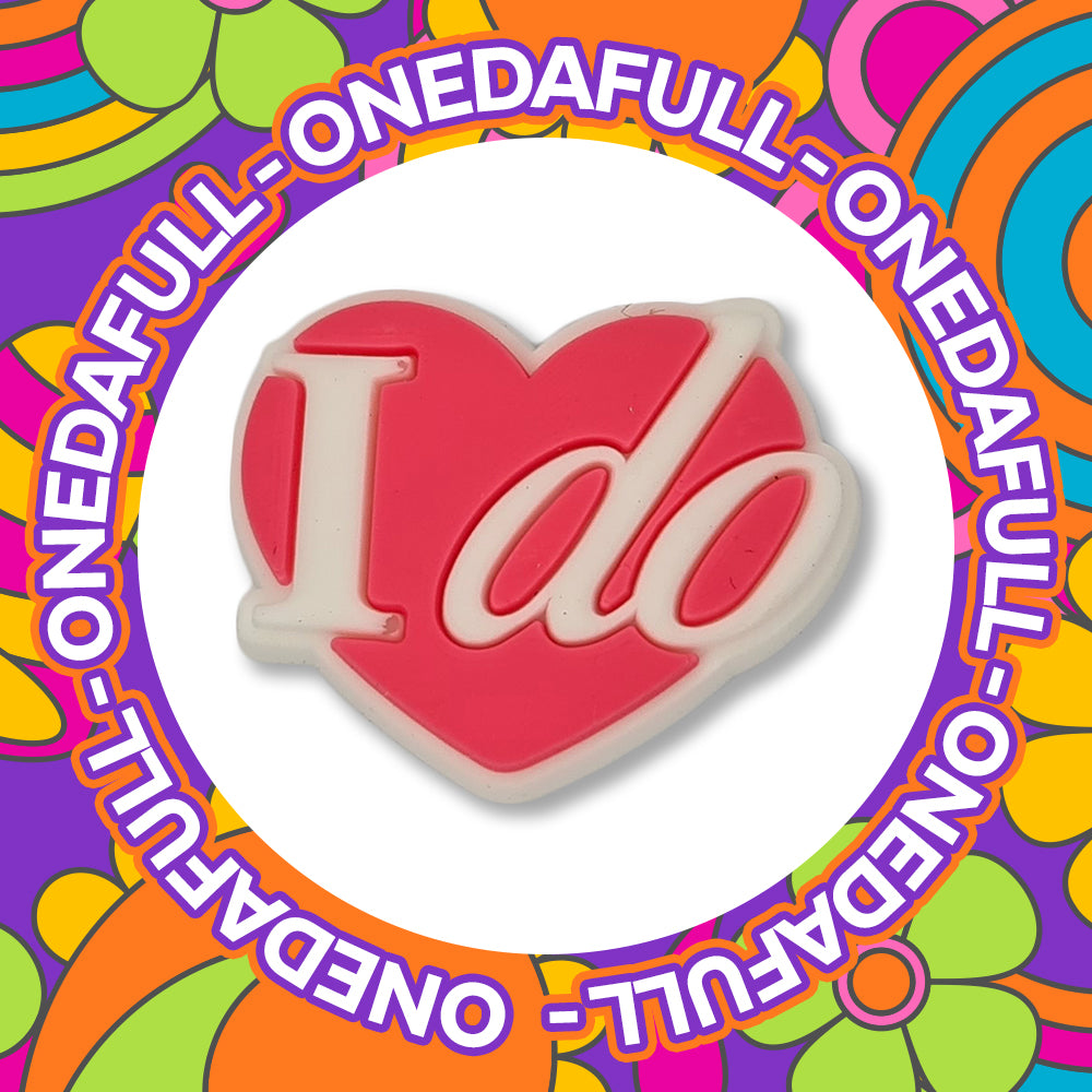 Bride 'I Do' Croc Charm: Wedding Clog Badge