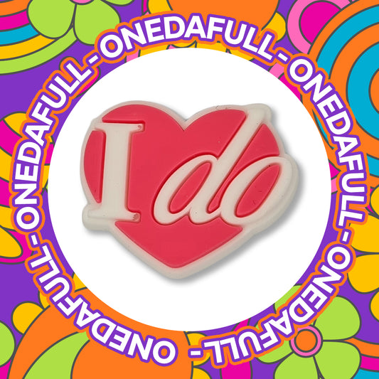 Bride 'I Do' Croc Charm: Wedding Clog Badge