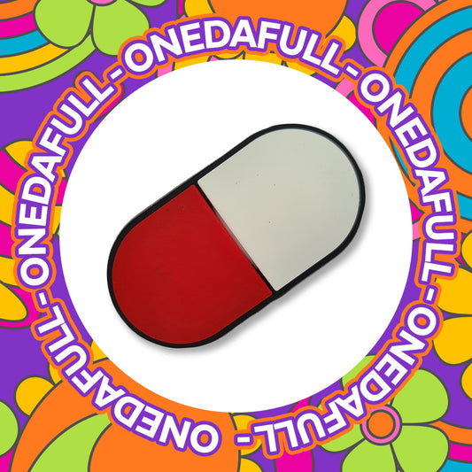 Super Cute Chill Pill Red White - Rave - Funny MEME - Charm To Fit Crocs/Clogs