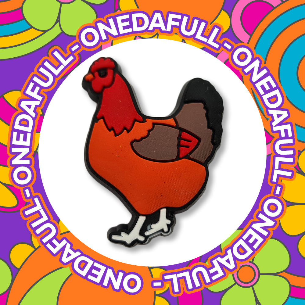 Super Cute Chunky Hen Charm To Fit Crocs/Clogs - Animal - Farm - Chicken Chick Eggs