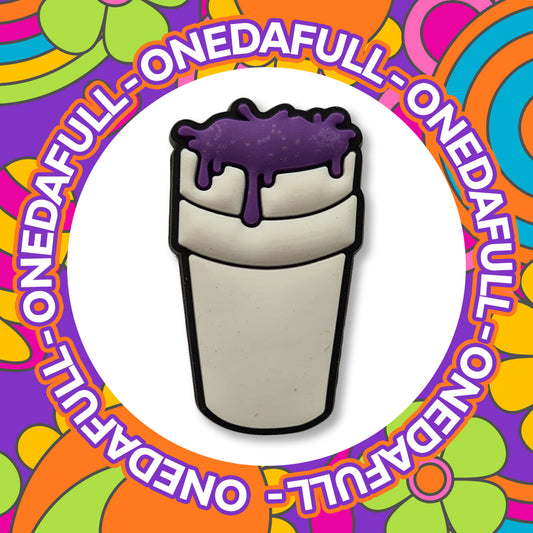 Cup Of Lean Purple Drank Sizzurp - Funny - Meme Charm To Fit Crocs/Clogs