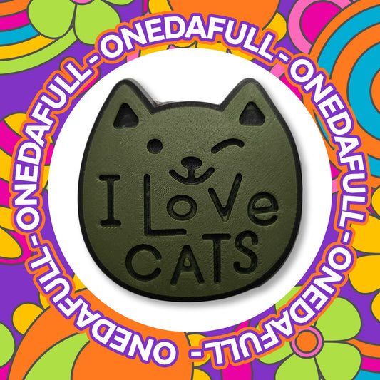 3D I Love Cats Badge Charm for Crocs/Clogs