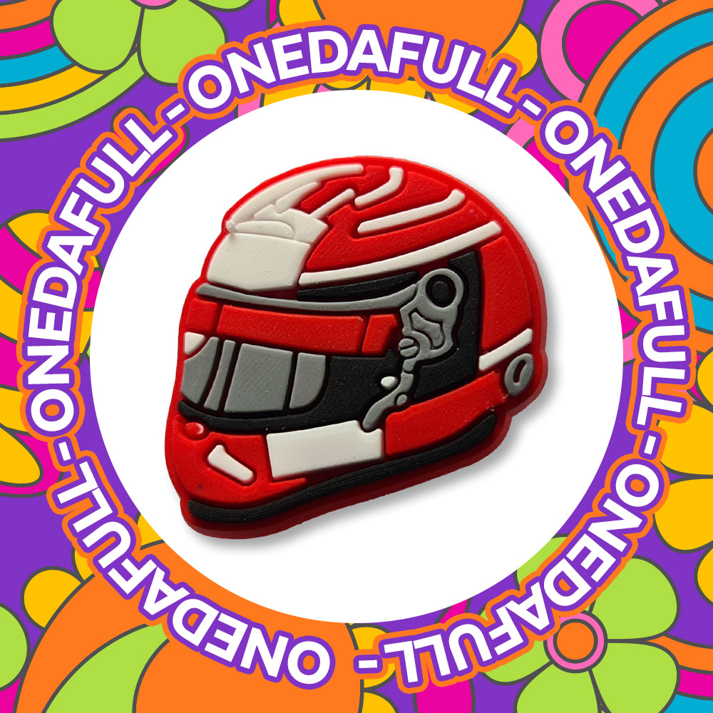 Red Racing F1 Driver Crash Helmet Clog Charm To Fit Crocs