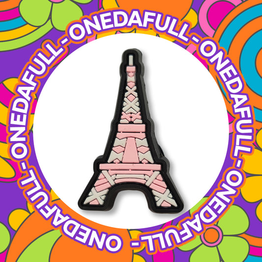 Super Cute Pink Eiffel Tower - France - Landmark Croc Charm - Travel - Paris