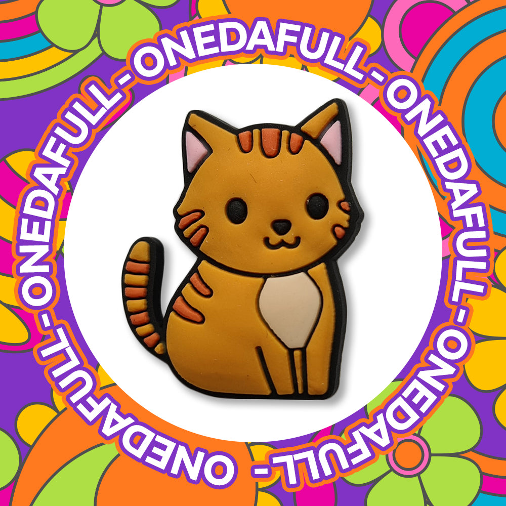 Super Cute Baby Ginger And Brown Kitten Charm To Fit Crocs/Clogs - CAT