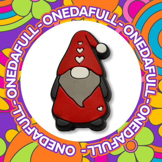 GONK Heart Croc Charm: PVC Wizard Gnome