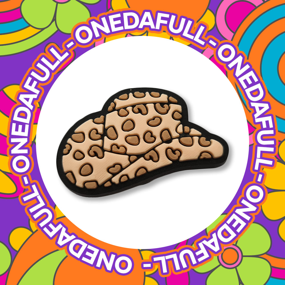 SUPER CUTE Leopard Print Cowboy Hat - Horse Riding Charm To Fit Crocs/Clogs
