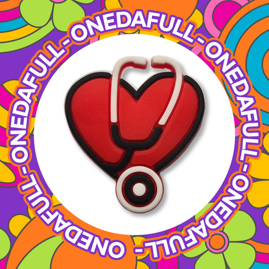 Doctor Nurse Heart Croc Charm: Hospital Gift