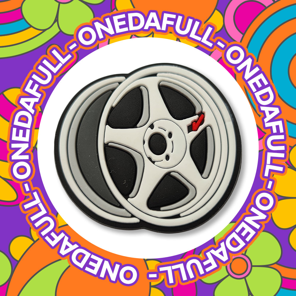 JDM - Super Cute Alloy Car Wheel Ricer Race Cruise Charm To Fit Crocs/Clogs - Cars - Mods