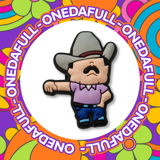 Super Cute Mini Mexican Cowboy Peace Out Charm To Fit Crocs/Clogs - Animal - Farm