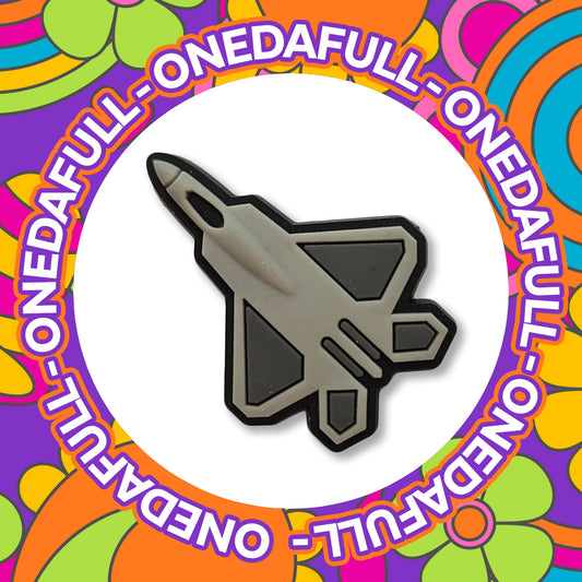 Super Cute Fighter Jet Plane Charm To Fit Crocs/Clogs - War - Military - Air Force