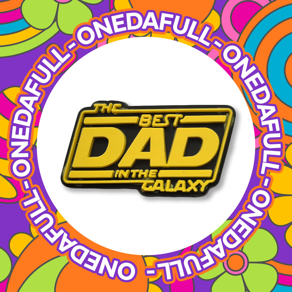 Super Cute - Best Dad In Galaxy Fathers Day Charm To Fit Crocs/Clogs - LOVE