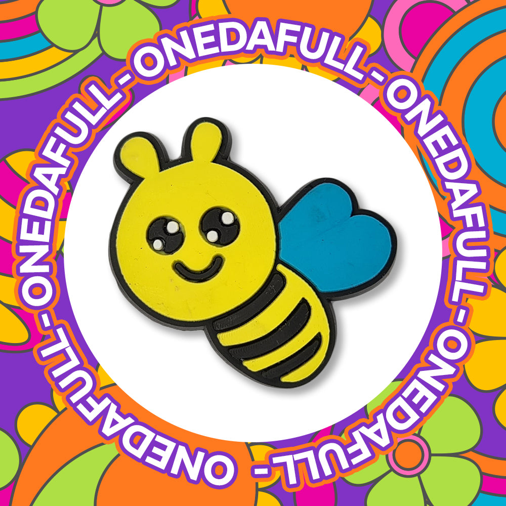 Smiling Happy Bumble Bee Clog Charm