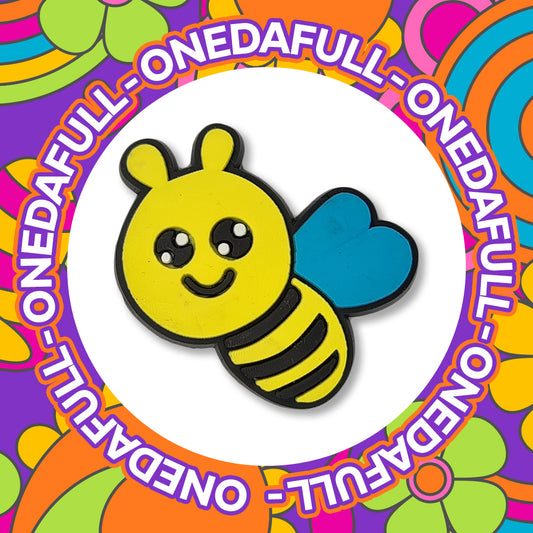Smiling Happy Bumble Bee Clog Charm