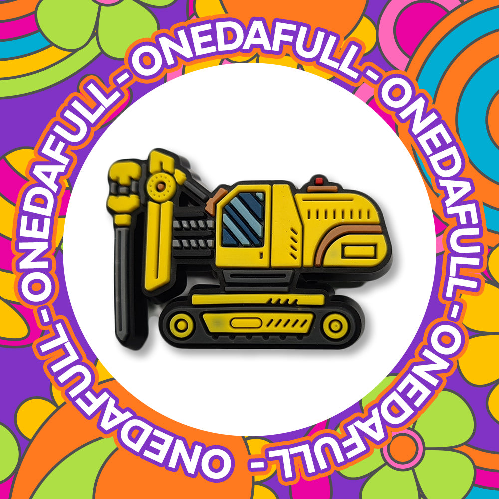 SUPER CUTE Construction Digger Drill Piler Charm To Fit Crocs/Clogs