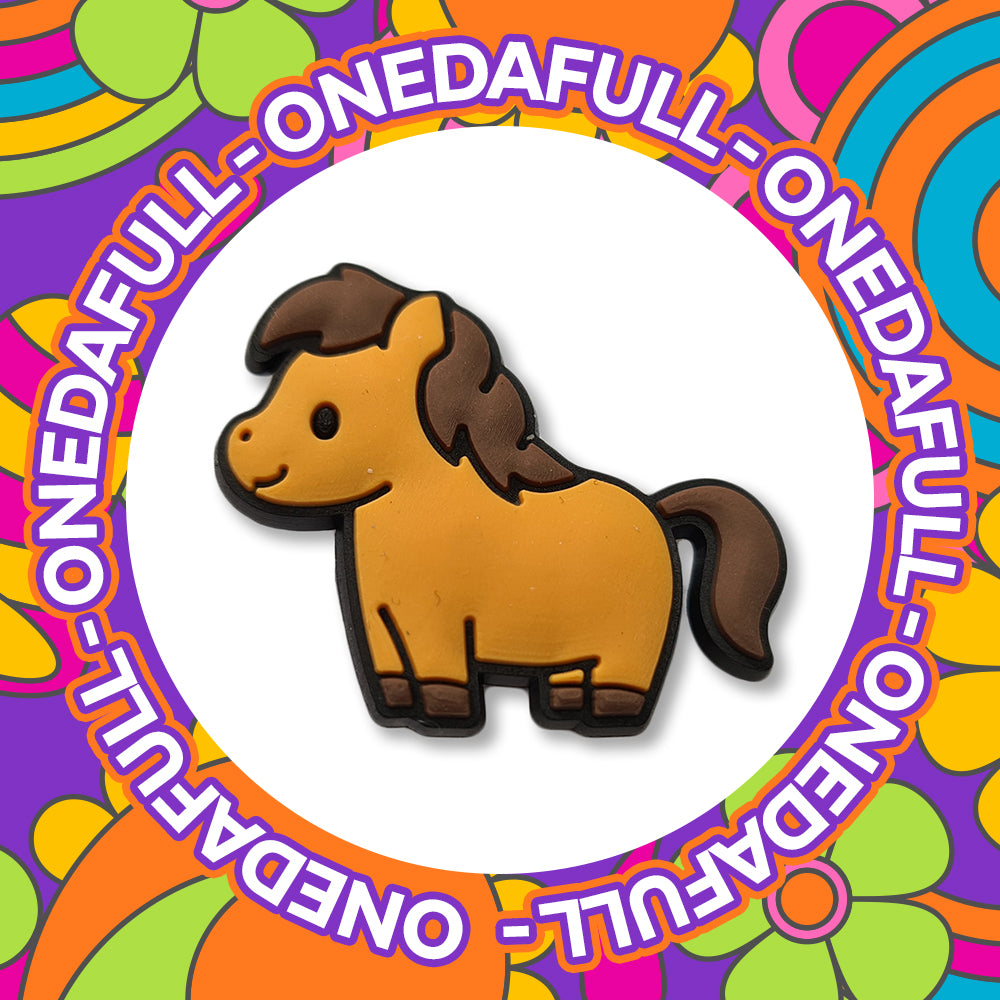 Super Cute Adorable Shetland Mini Pony Horse Charm To Fit Crocs/Clogs - Animal