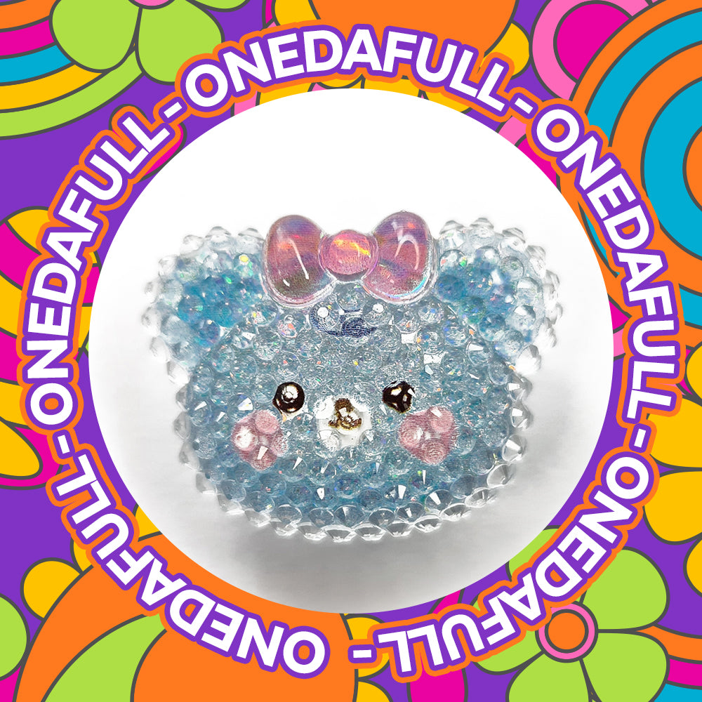 Beautiful Luxury 3d Resin Blue Teddy Bear With Bow Charm To Fit Crocs/Clogs