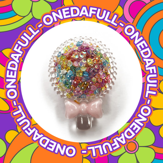 Beautiful Luxury 3d Resin Ball Filled Balloon Bow Charm To Fit Crocs/Clogs