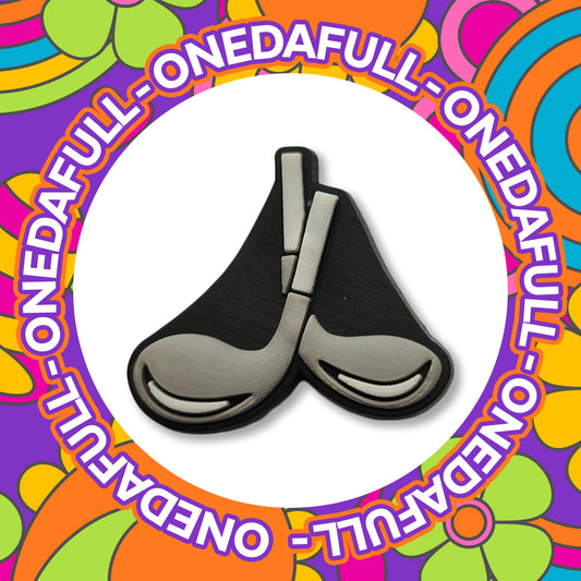 Cute Golf Clubs Charm To Fit Crocs/Clogs - PVC - GIFT - SPORT