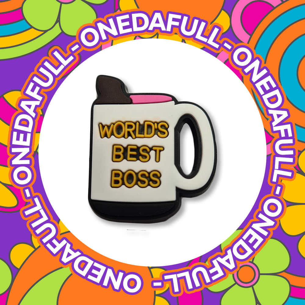 Super Cute Worlds Best Boss Cup - Suck up Charm To Fit Crocs/Clogs