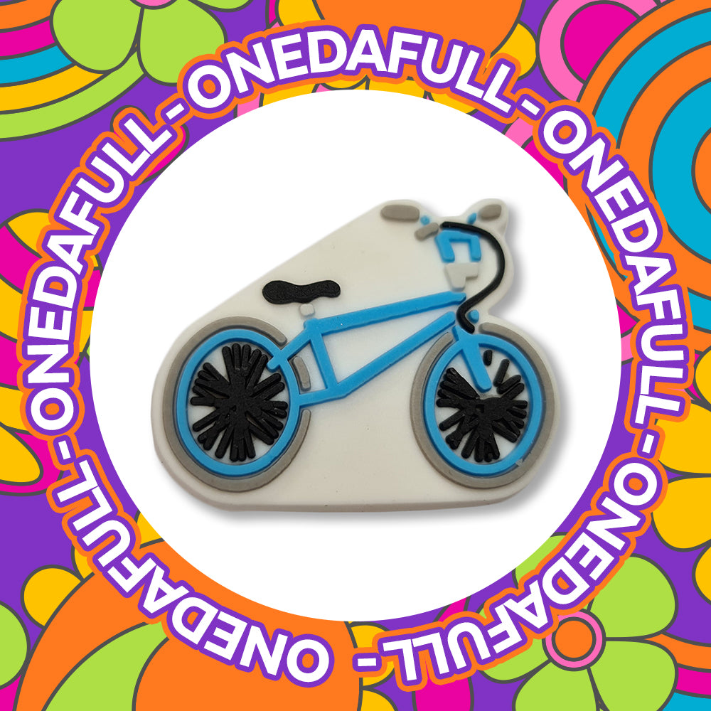 Super Cute Baby Blue BMX Bike Cycle Charm To Fit Crocs/Clogs - Sport 90s - Retro