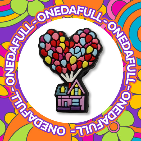 Super Cute Floating House Balloons Heart UP Charm To Fit Crocs/Clogs