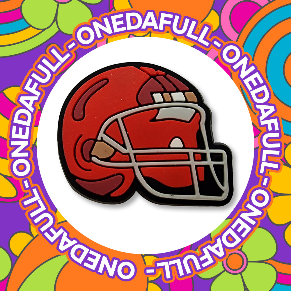 American Football Red Helmet Sport Clog Charm To Fit Crocs
