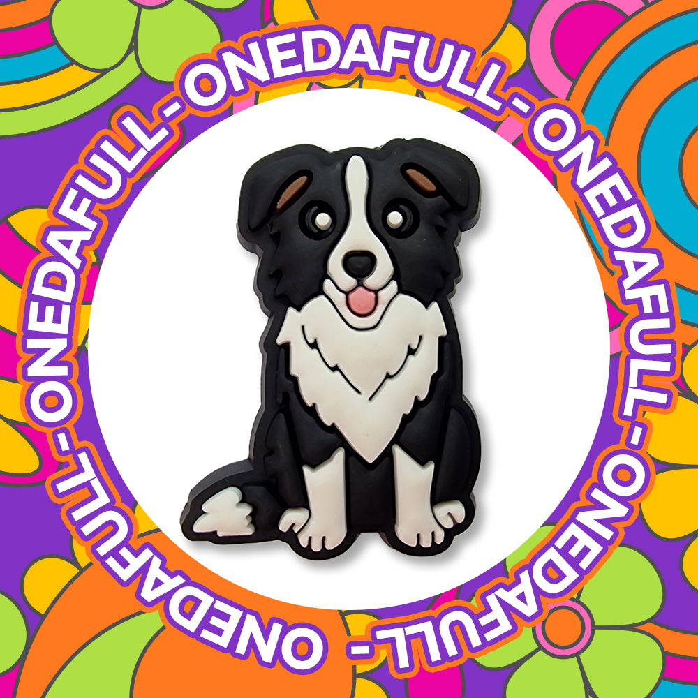 Super Cute Sheep Dog Border Collie Puppy Farm Charm To Fit Crocs