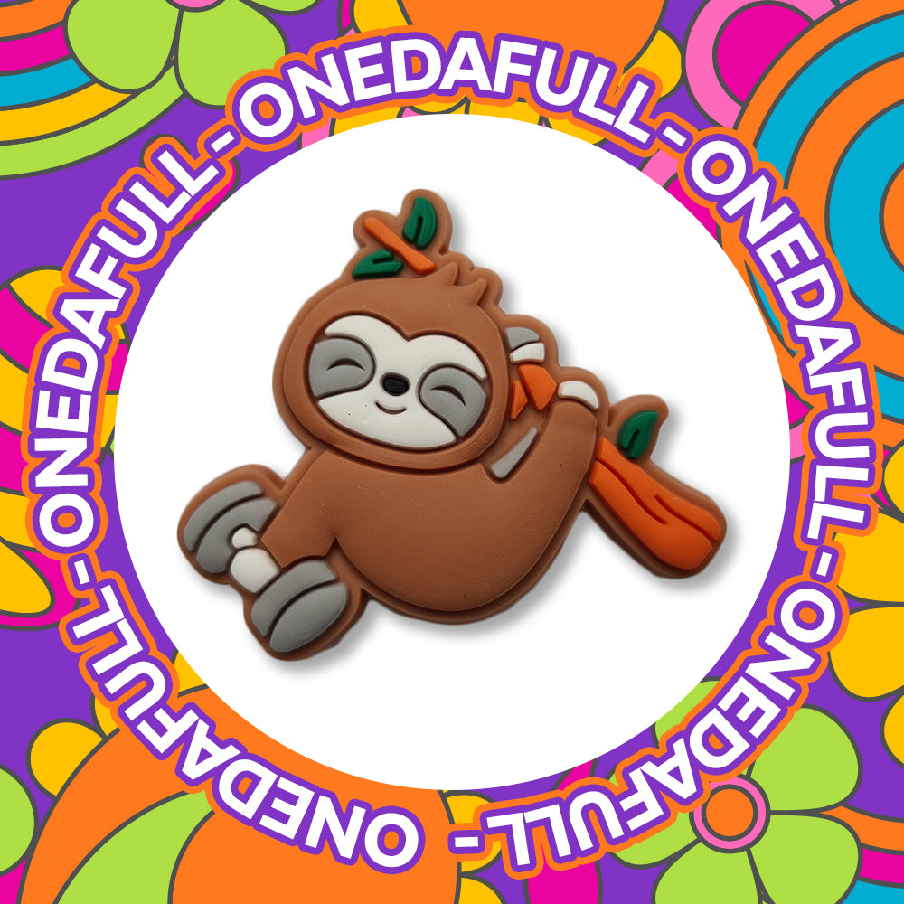 Weight Lifting Sloth Croc Charm: Funny Clog Decoration