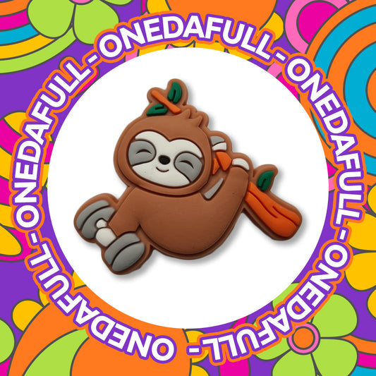 Weight Lifting Sloth Croc Charm: Funny Clog Decoration