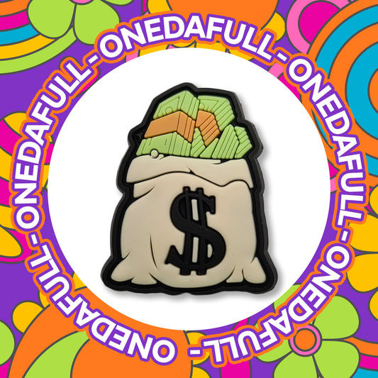 Bag of Money Croc Charm: 3D PVC Clog Decoration