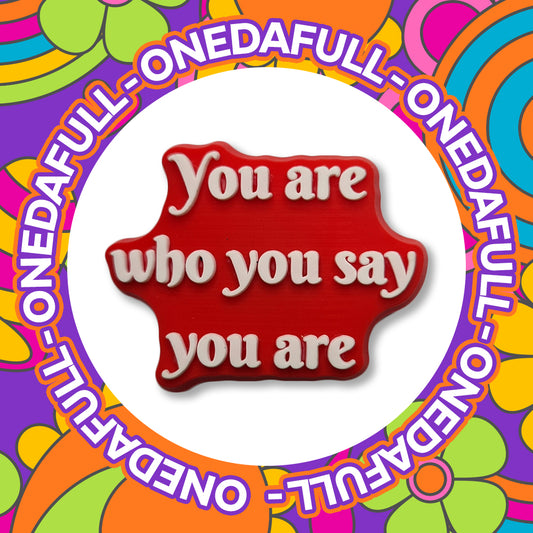 Super Cute You Are What You Say You Are Badge Charm To Fit Crocs/Clogs - PVC