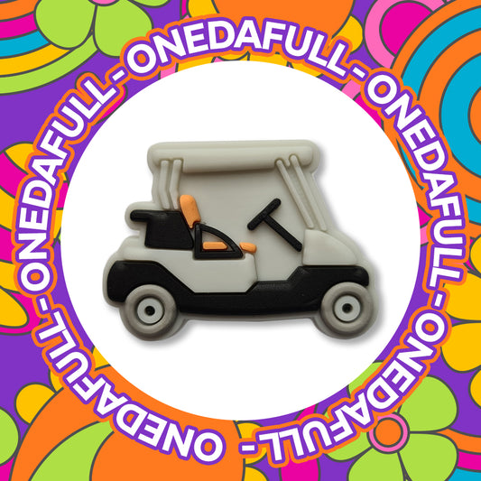 Cute Golf Cart Golfing Charm To Fit Crocs/Clogs - PVC - SPORT Gift