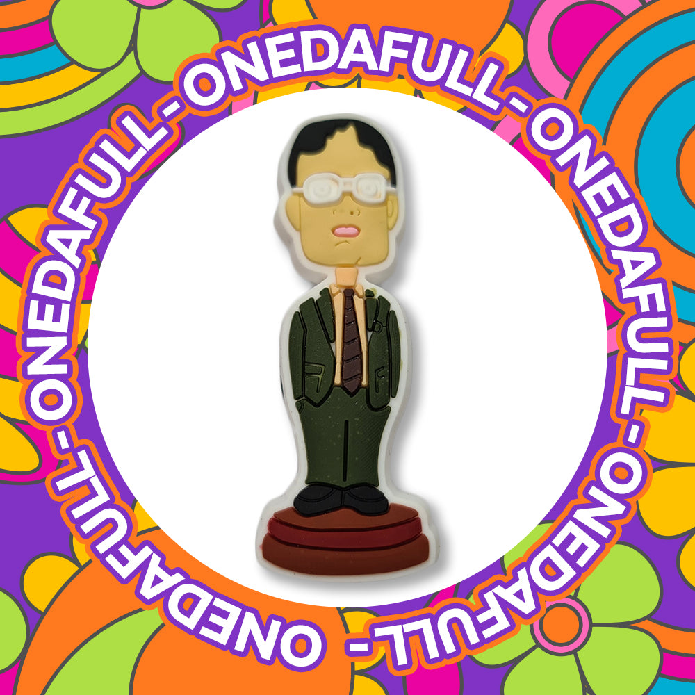 Super Funny Dwight Schrute Award Trophy Croc Charm - Office