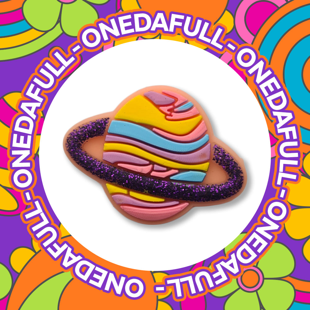 Glitter Planet Croc Charm - Space Astronaut