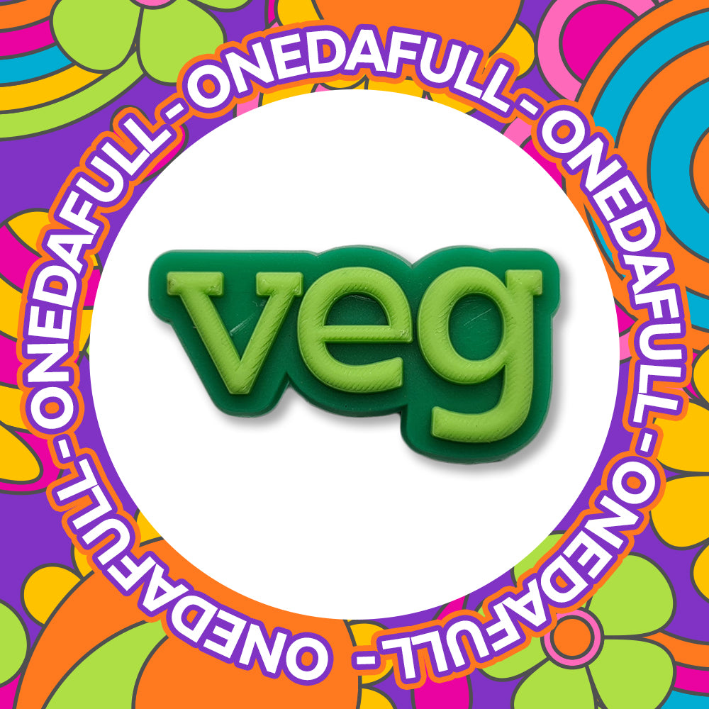 Veg Vegan PVC Clog Charm - Funny Shoe Decoration