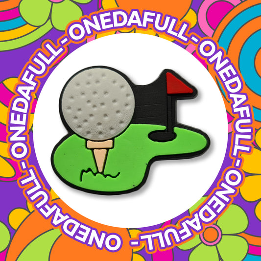 Cute Golf Ball Golfing Charm To Fit Crocs/Clogs - GIFT - SPORT
